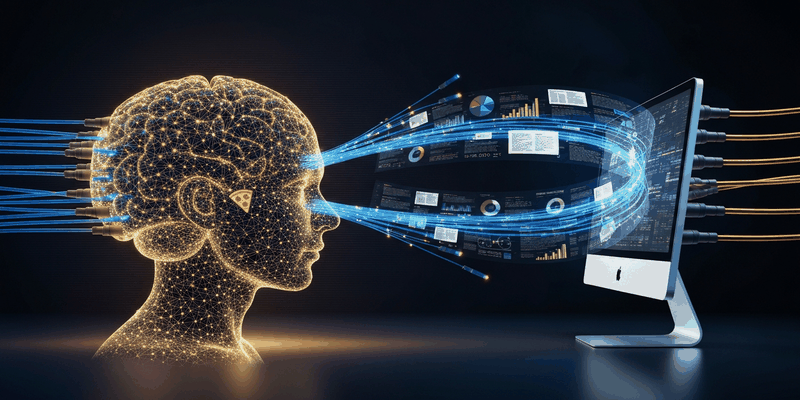 Brain downloading into computer